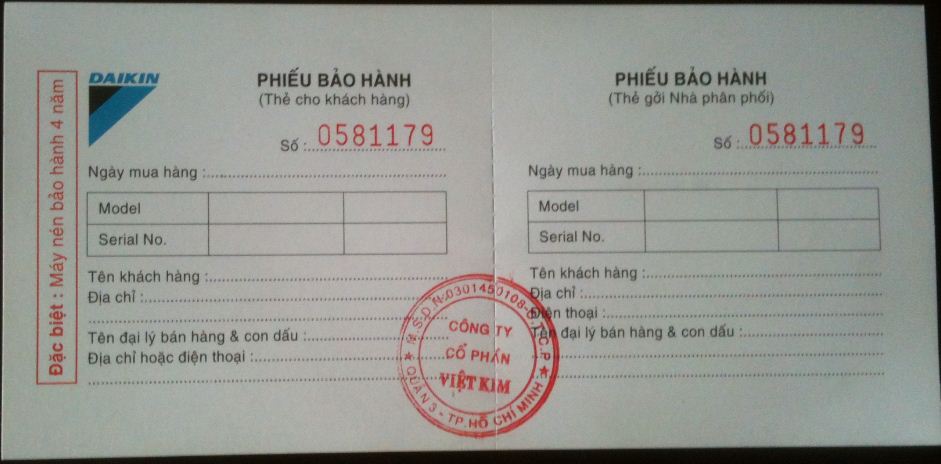 Cách nhận biết máy lạnh Daikin chính hãng
