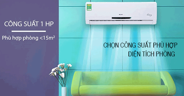 Chọn công suất máy lạnh phù hợp diện tích phòng