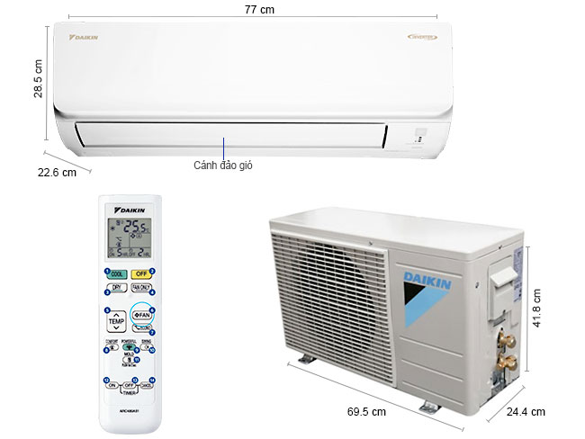 Máy lạnh Daikin FTKA25UAVMV sản xuất tại Việt Nam