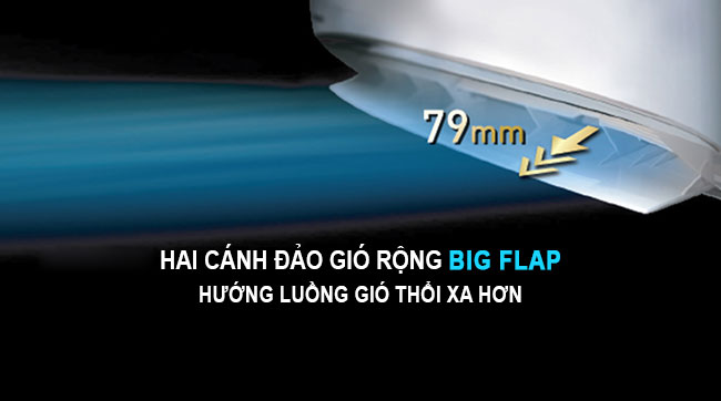 Hai cánh đảo gió rộng Big Flap