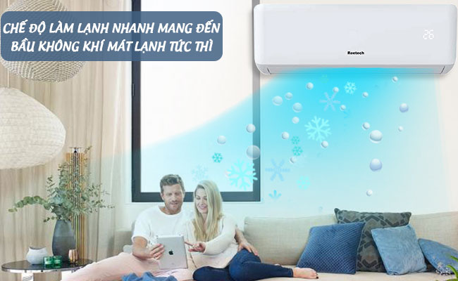 Chế độ làm lạnh nhanh trên máy lạnh Reetech RT12-DE-A