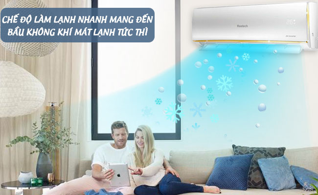 Chế độ làm lạnh nhanh trên máy lạnh Reetech RTV12-TB-A