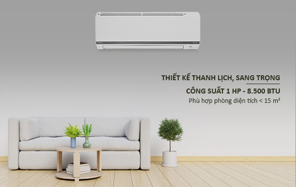 Máy lạnh Daikin Inverter 1 HP FTKB25WAVMV - Thiết kế sang trọng, công suất 8.500 BTU