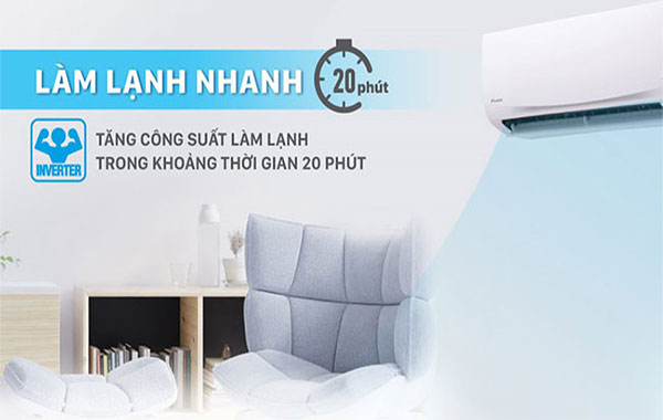 Máy lạnh Daikin Inverter 1 HP FTKB25WAVMV - Chức năng làm lạnh nhanh Powerful