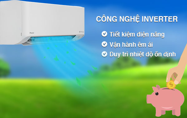 Máy lạnh Daikin Inverter 1 HP FTKY25WAVMV - Công nghệ Inverter tiết kiệm điện