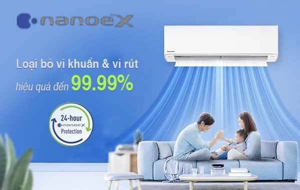 Máy lạnh Panasonic Inverter 1 HP CU/CS-U9XKH-8 - Công nghệ nanoe-X khử mùi, diệt khuẩn