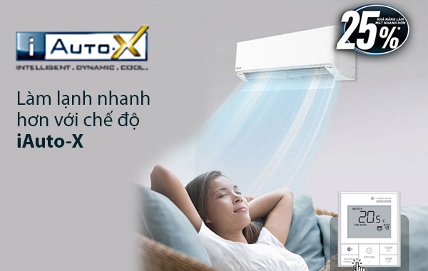 Máy lạnh Panasonic Inverter 1 HP CU/CS-U9XKH-8 - Làm mát nhanh hơn 25% với chế độ iAuto-X