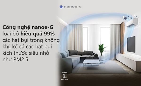 Máy lạnh Panasonic Inverter 1.5 HP CU/CS-XU12XKH-8 - công nghệ lọc bụi nanoe-G